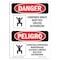 Signmission OSHA Sign, Confined Space Keep Out Bilingual, 10in X 7in Rigid Plastic, 7" W, 10" H, Spanish OS-DS-P-710-VS-1090 - alternate 1